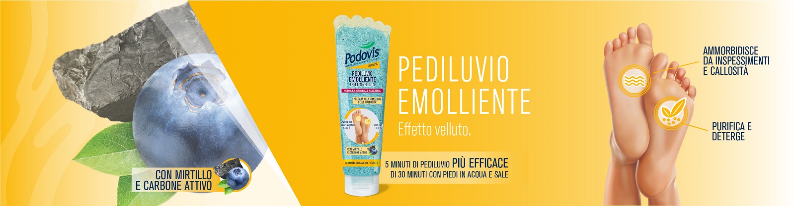 Podovis: Scrub Levigante - leviga efficacemente la pelle e rimuove le cellule morte dell’epidermide