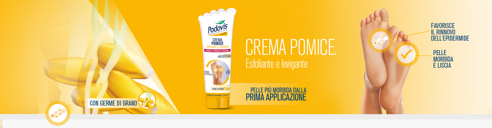 Podovis: crema pomice, doppia azione esfoliante e levigante