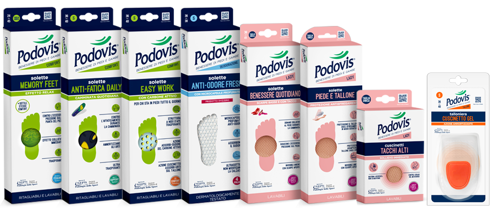 Podovis solette: memory, anti-stress, anti-odore, traspiranti, profumate