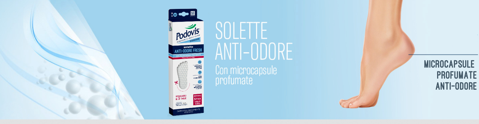 Podovis Solette Anti-Odore: tecnologia traspirante
